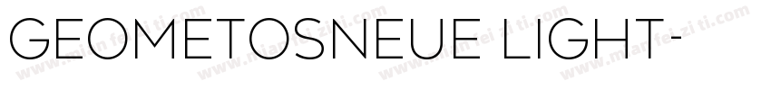 GeometosNeue Light字体转换